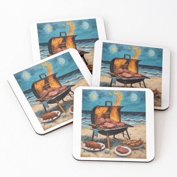 Item preview, "Nighttime Beach BBQ" designed and sold by Artisticanvas.