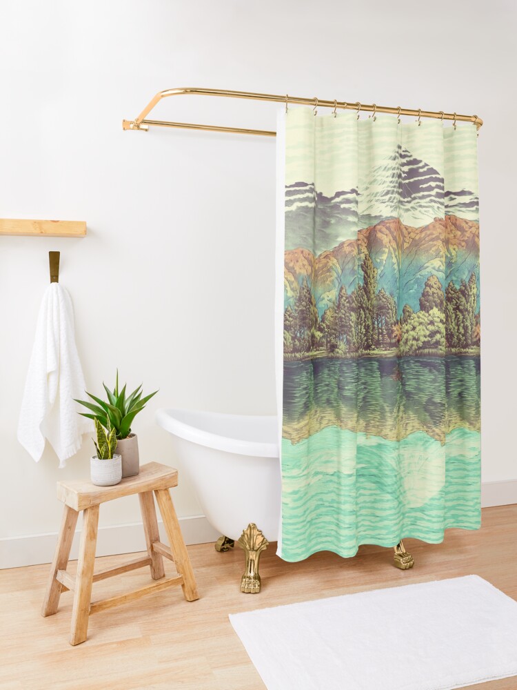 Alternate view of The Unknown Hills in Kamakura Shower Curtain