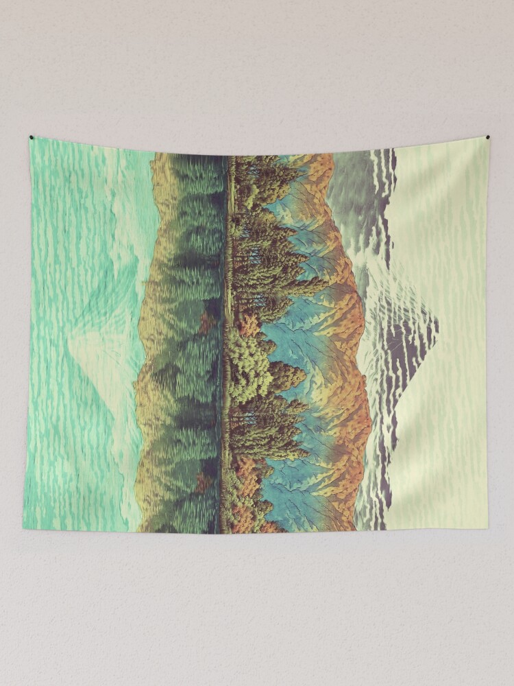Thumbnail 2 of 3, Tapestry, The Unknown Hills in Kamakura - Nature Landscape designed and sold by Kijiermono.