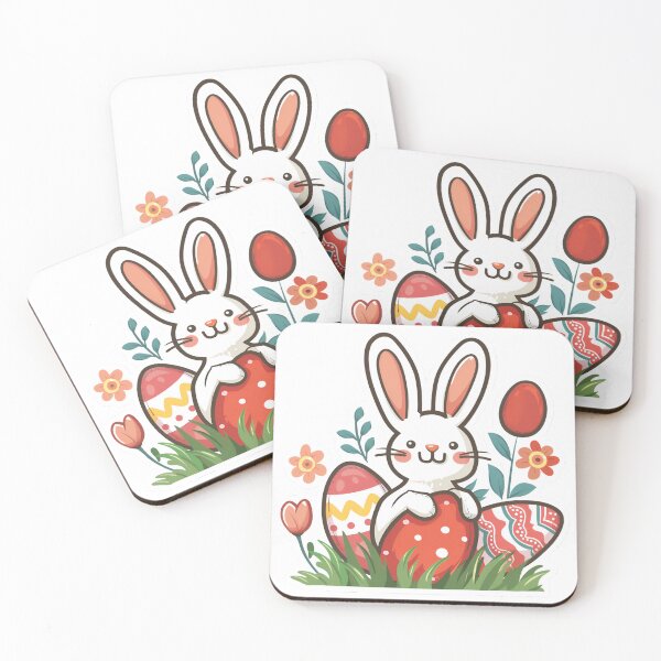 Item preview, Joyful Easter Bunny with Decorated Eggs designed and sold by ZappyP.