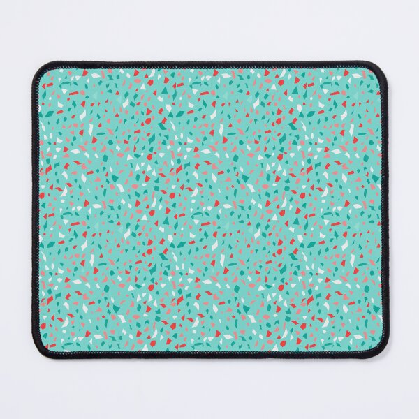 Item preview, Teal Blue White Salmon Pink Red Terrazzo Tile Spring Rainbow Stone Pattern designed and sold by Sarcastic Narwhal.