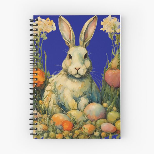 Item preview, Adorable rabbit among garden flowers and vegetables. designed and sold by Natalia-Vlad.