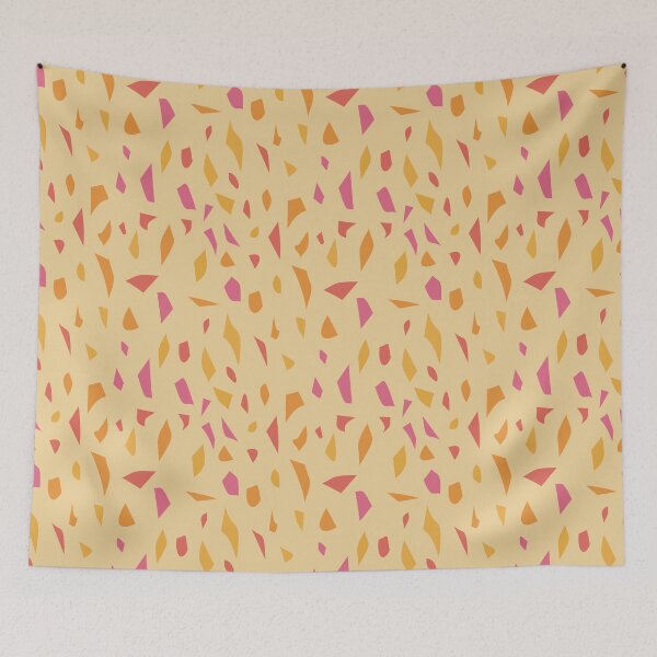 Item preview, Peach Orange Pink Salmon Fuchsia Terrazzo Tile Spring Rainbow Stone Pattern  designed and sold by Sarcastic Narwhal.