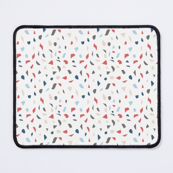 Item preview, Red White Blue Cream Americana Terrazzo Tile Spring Rainbow Stone Pattern designed and sold by Sarcastic Narwhal.