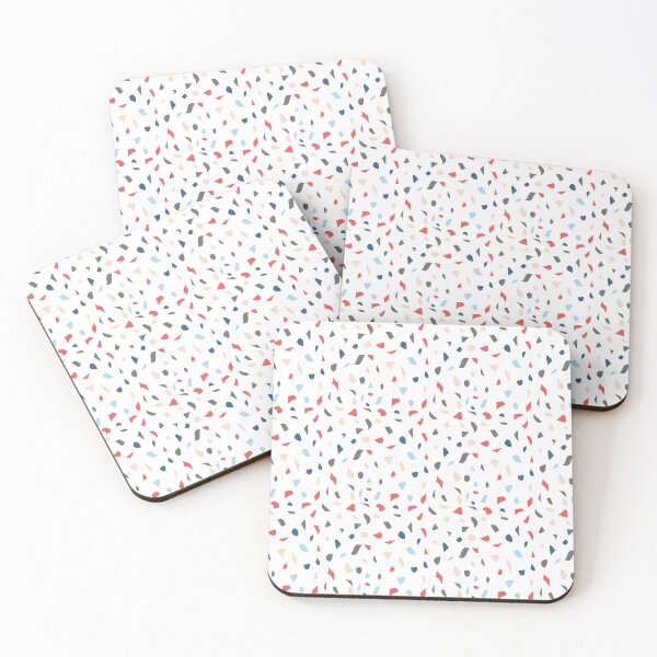 Item preview, Red White Blue Cream Americana Terrazzo Tile Spring Rainbow Stone Pattern  designed and sold by Sarcastic Narwhal.