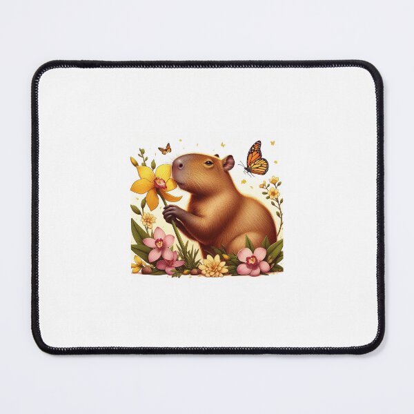 Item preview, Capybara Smells the Yellow Orchid3 designed and sold by Capybara Art Lover.