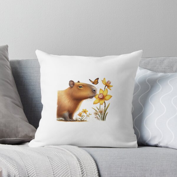 Item preview, Capybara Smells the Yellow Orchid4 designed and sold by Capybara Art Lover.