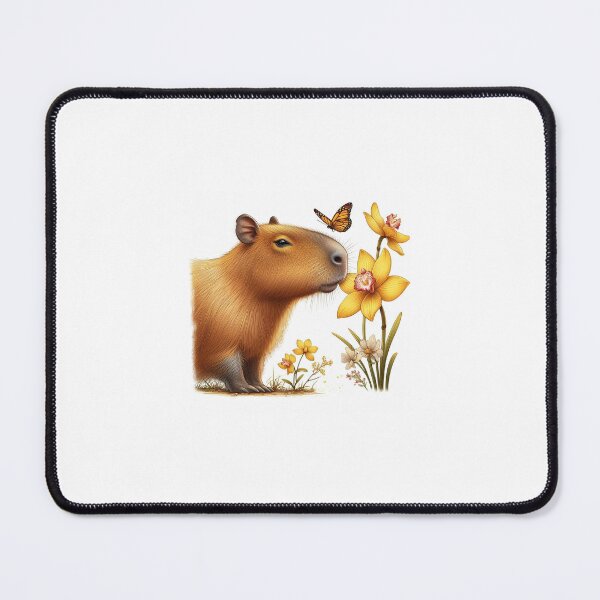 Item preview, Capybara Smells the Yellow Orchid4 designed and sold by Capybara Art Lover.