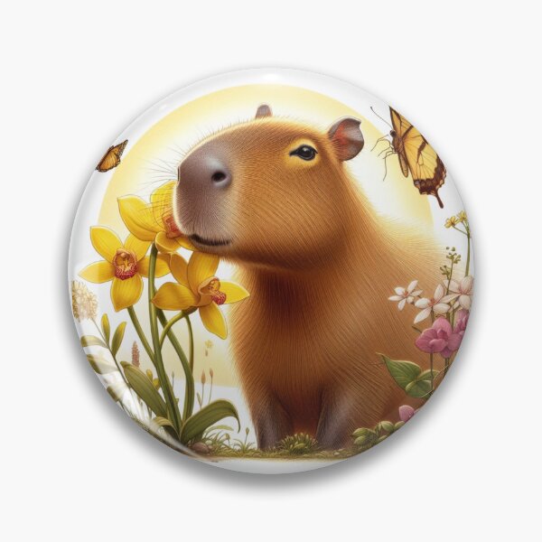 Item preview, Capybara Smells the Yellow Orchid6 designed and sold by Capybara Art Lover.