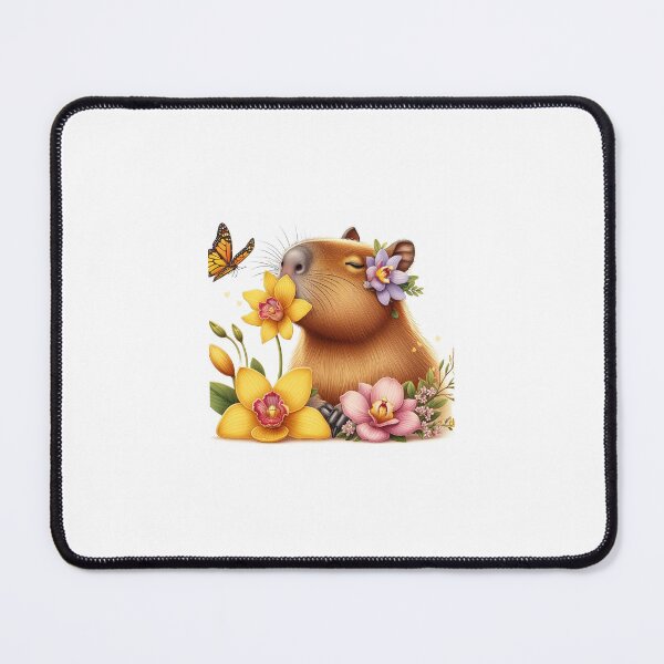 Item preview, Capybara Smells the Yellow Orchid7 designed and sold by Capybara Art Lover.