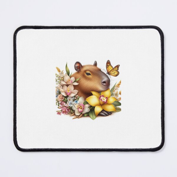 Item preview, Capybara Smells the Yellow Orchid8 designed and sold by Capybara Art Lover.