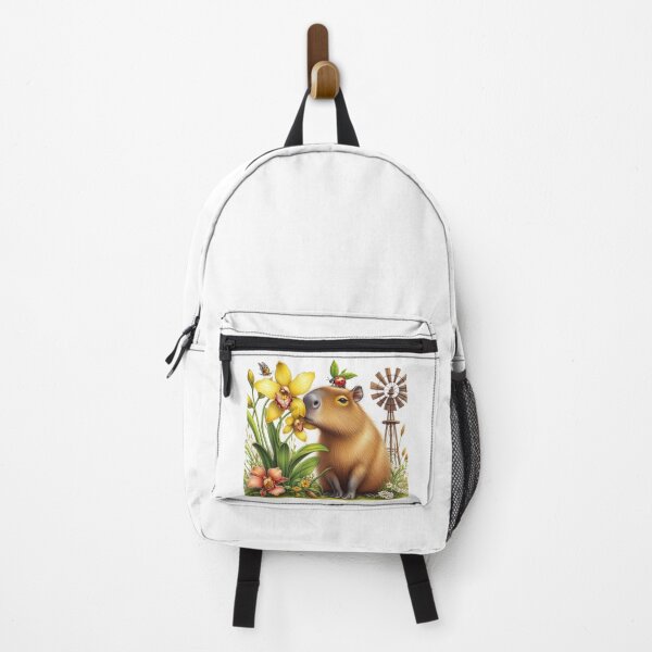 Item preview, Capybara Smells the Yellow Orchid9 designed and sold by Capybara Art Lover.