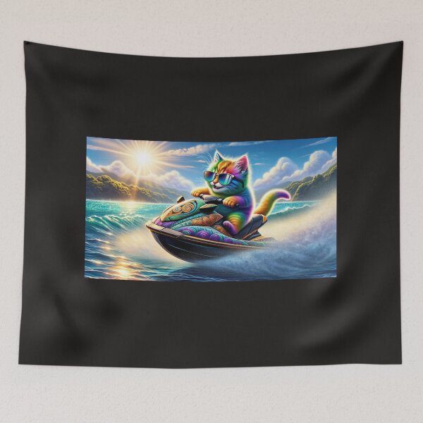 Item preview, Title: Aquatic Adventure Ngeru (cat) designed and sold by Sienna Hamilton-Katene.