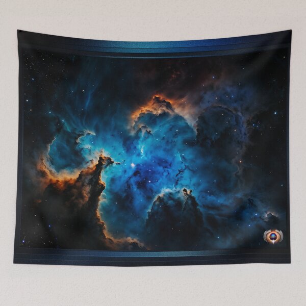 Item preview, Blue Nebula Clouds Mesmerizing AI Concept Space Art by Xzendor7 designed and sold by Xzendor7 Digital Art Creations.