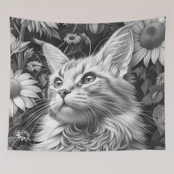 Item preview, Ink Garden Cat designed and sold by MNSY.