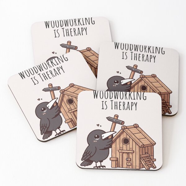 Item preview, Woodworking Crow designed and sold by LemuellTrends.