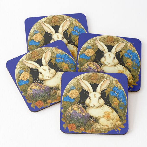 Item preview, Adorable rabbit among garden flowers and vegetables. designed and sold by Natalia-Vlad.