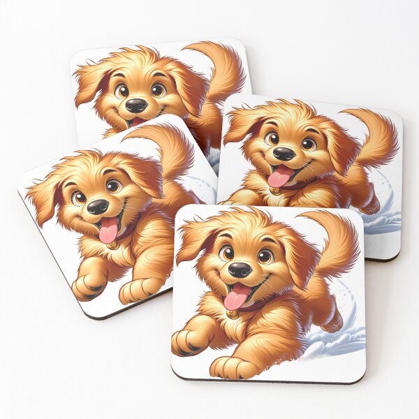Item preview, Golden Glee - Retriever puppy designed and sold by ScribeQuill.
