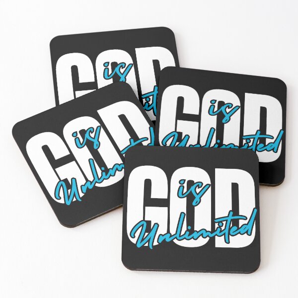 Item preview, God is unlimited, white and sky blue design designed and sold by MoriaStore.