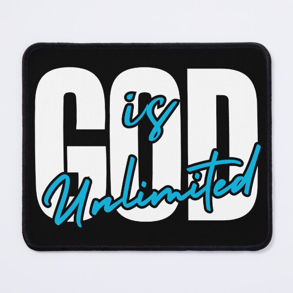 Item preview, God is unlimited, white and sky blue design designed and sold by MoriaStore.