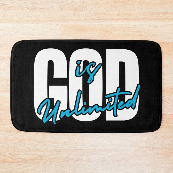 Item preview, God is unlimited, white and sky blue design designed and sold by MoriaStore.