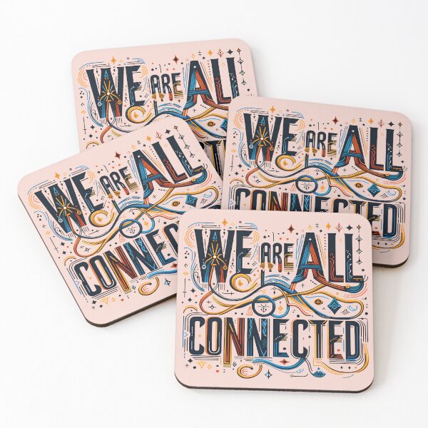Item preview, We are all connected, typography designed and sold by maxmaj.