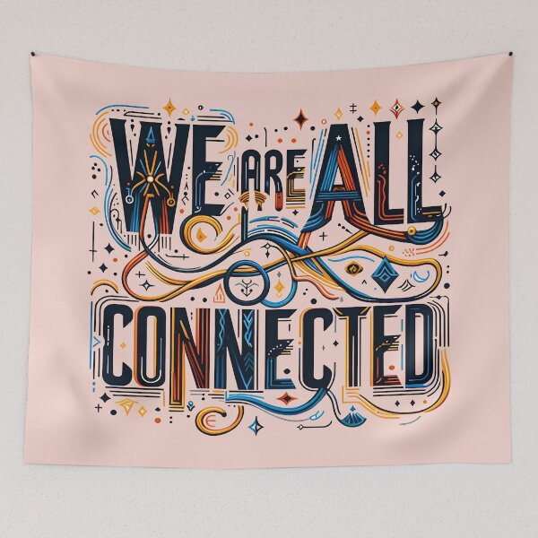 Item preview, We are all connected, typography designed and sold by maxmaj.