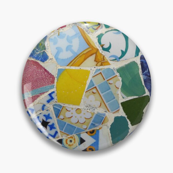 Item preview, Park Guell Barcelona Mosaic Tiles Antonio Gaudi - Blue designed and sold by Mirandaforeva.