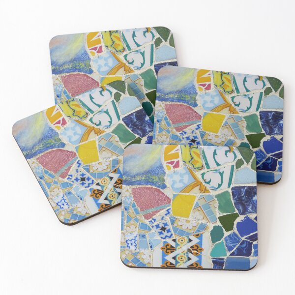 Item preview, Park Guell Barcelona Mosaic Tiles Antonio Gaudi - Blue designed and sold by Mirandaforeva.