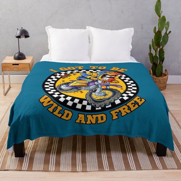 Item preview, Crazy Motorcycle dirt bike racer Wild and Free designed and sold by Shean Fritts.