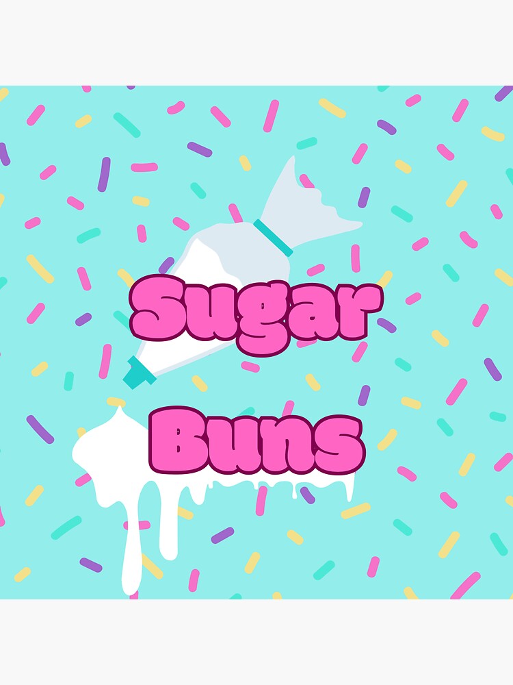 Thumbnail 3 of 3, Sticker, The Slightly More Family Friendly Sugar Buns Logo designed and sold by FamiliarBeings.