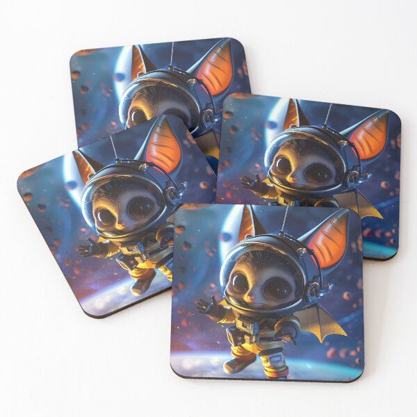 Item preview, Cute Curious Astronaut Bat Exploring Space designed and sold by Mullet Monkey.