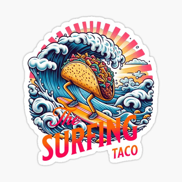 Aperçu de l'œuvre Le taco du surf créée et vendue par RuralGlamour.