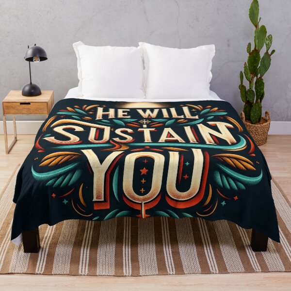 Item preview, He Will Sustain You, typography designed and sold by maxmaj.