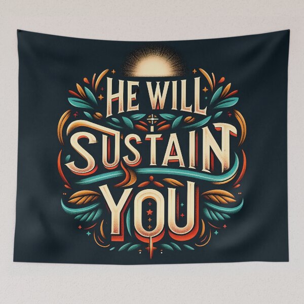 Item preview, He Will Sustain You, typography designed and sold by maxmaj.