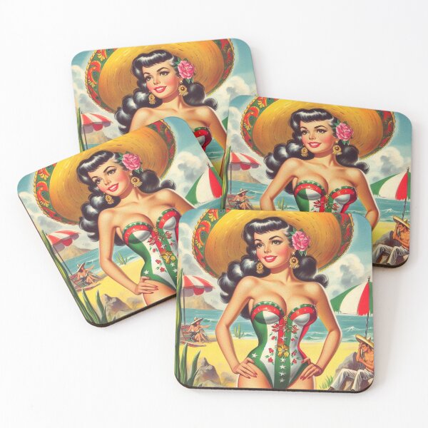 Item preview, Retro Summer Pin-up Girl designed and sold by PulpVintage.