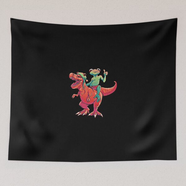 Item preview, Awesome Funny Frog Riding T Rex Dinosaur designed and sold by MaryCStale.