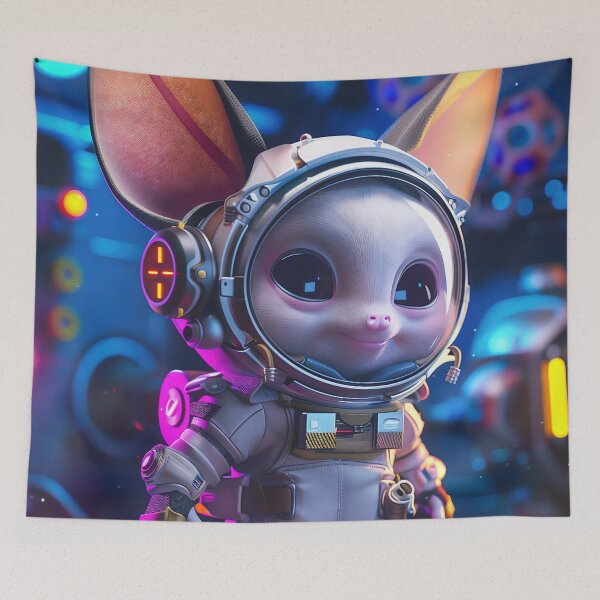 Item preview, Cute Astronaut Bat in Space Suit on Space Station designed and sold by Mullet Monkey.