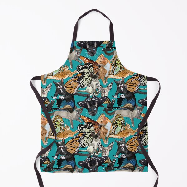 Item preview, Butterfly Cat Party Teal designed and sold by Carleah Unique.