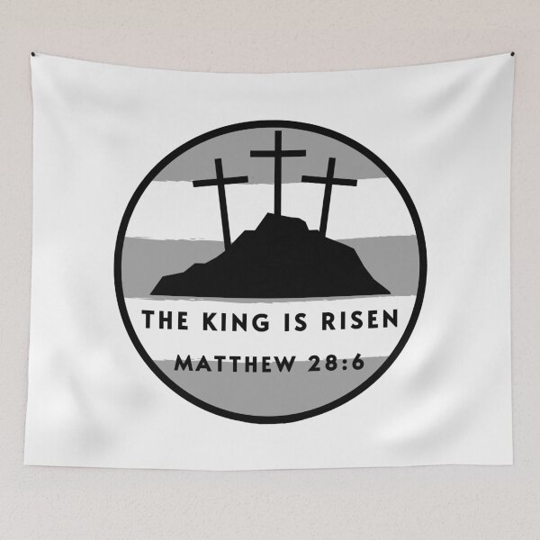 Item preview, King is Risen, Gray design. designed and sold by MoriaStore.