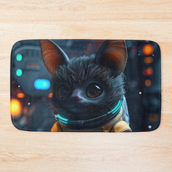 Item preview, Happy Bat Astronaut in Space Suit on Space Station designed and sold by Mullet Monkey.