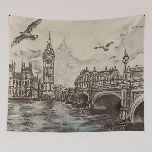 Item preview, Pencil drawing of London designed and sold by Aroeldesigns.