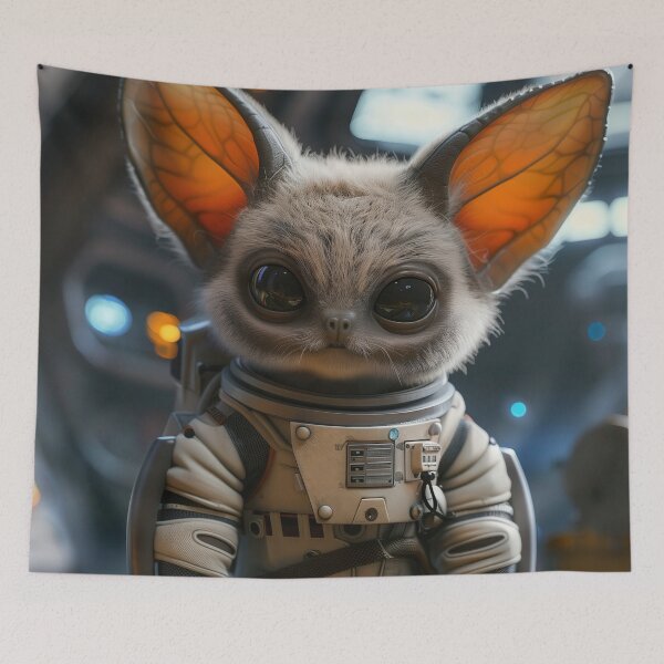 Item preview, Cute Astronaut Bat in Space Suit on Space Station designed and sold by Mullet Monkey.