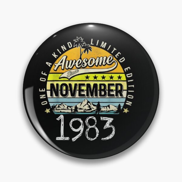 Item preview, Awesome Since November 1983 Vintage 40th Birthday designed and sold by MaryCStale.