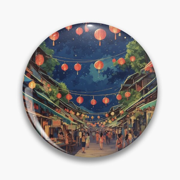 Item preview, Chiang Mai Night Bazaar Thailand Vintage Tourism  designed and sold by TravelersGems.