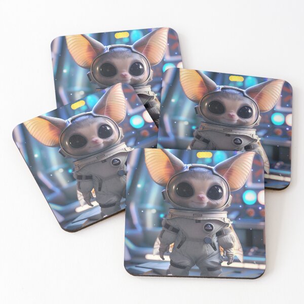Item preview, Adorable Astronaut Bat in Space Suit on Space Station designed and sold by Mullet Monkey.