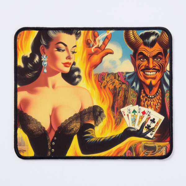 Item preview, Retro Devilish Woman designed and sold by PulpVintage.