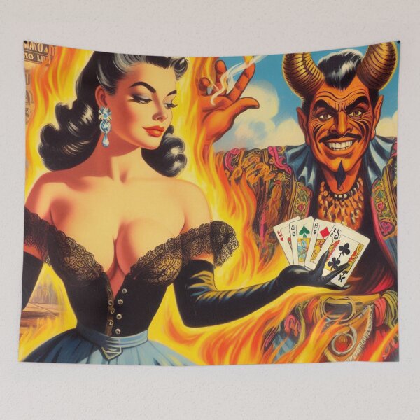 Item preview, Retro Devilish Woman designed and sold by PulpVintage.