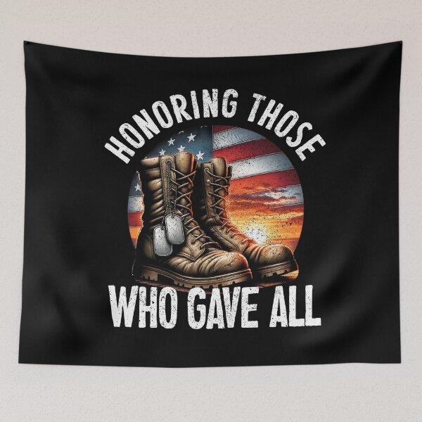 Item preview, Memorial Day Honor Those Who Gave All American Flag designed and sold by DPlumDesign.