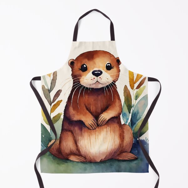 Item preview, adorable otter watercolor designed and sold by soulfulpalette.